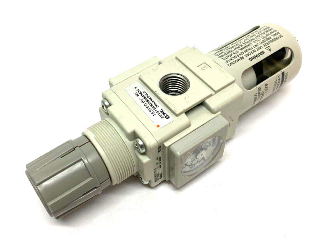SMC AW20K-N02E-1CZ-B Modular Filter Regulator 1/4" NPT MISSING DRAIN COCK - Maverick Industrial Sales