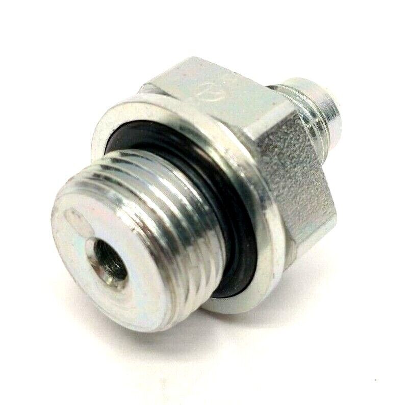 Parker 4-6F4OMXS 37 Degree Flare JIC Tube Fitting 3/8"-19 BSPP 7/16"-20 UNF - Maverick Industrial Sales