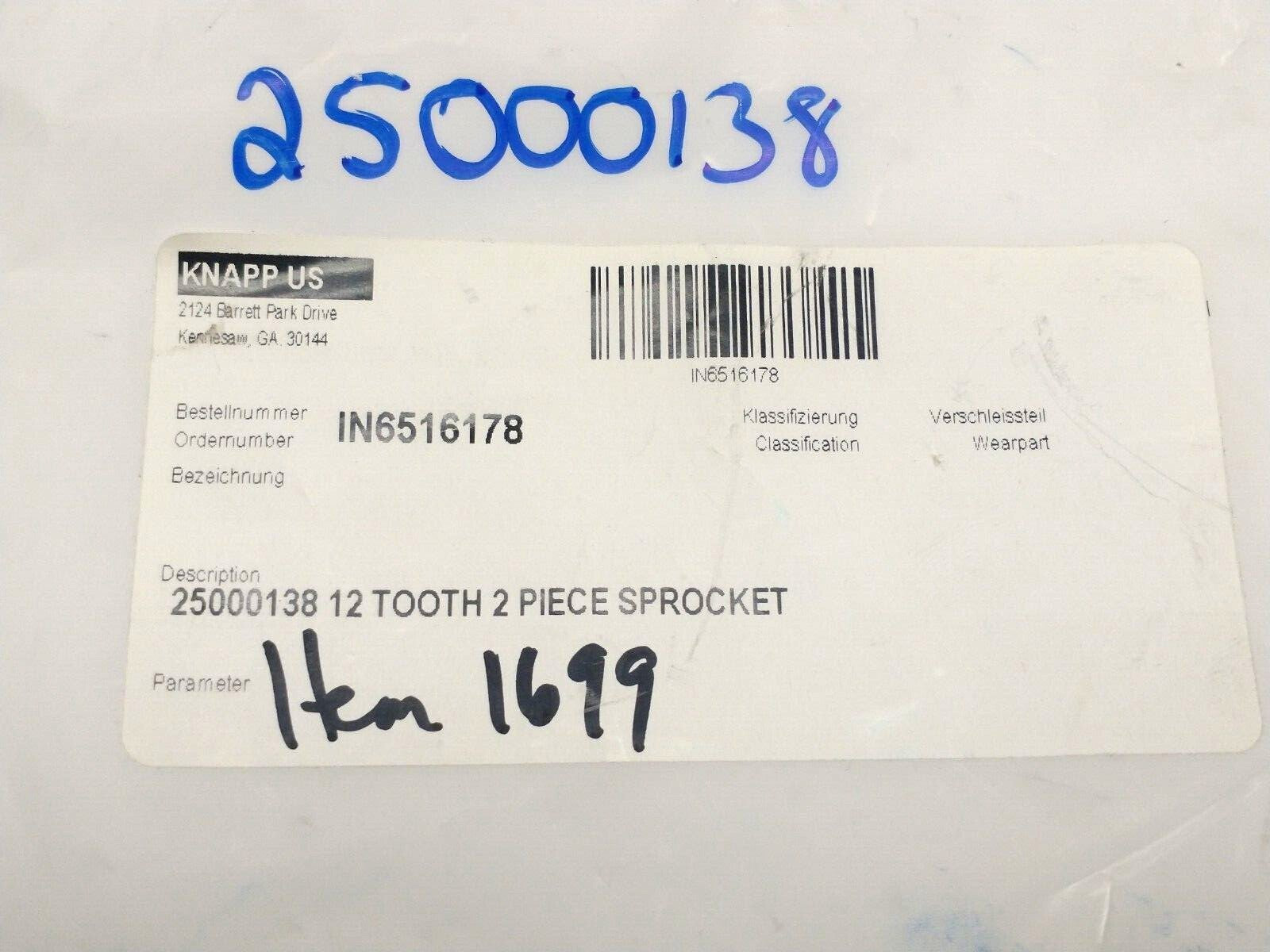Knapp 25000138 12 Tooth 2 Piece Sprocket - Maverick Industrial Sales