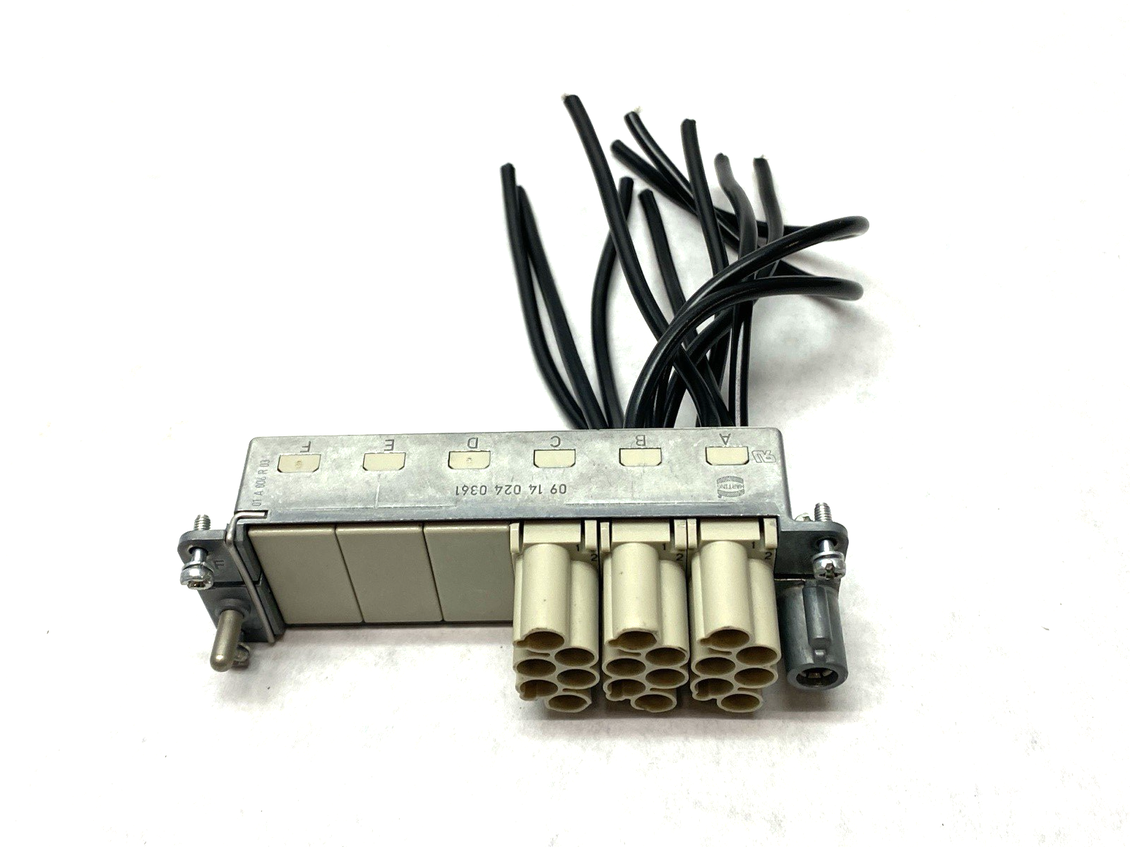 19300240448 | Harting Hood Connector Assembly w/ 3x 09140063041 Protected Modules - Used - Maverick Industrial Sales