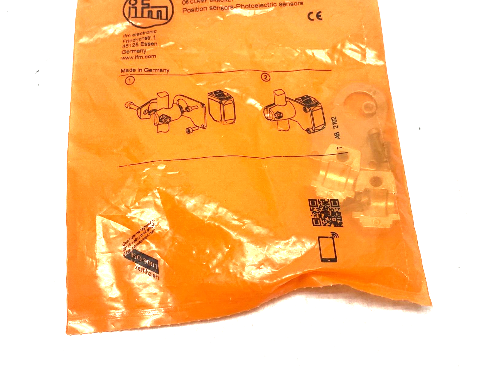 Ifm E21272 O6 Clamp Bracket Mounting Set for Photoelectric Sensors - Maverick Industrial Sales