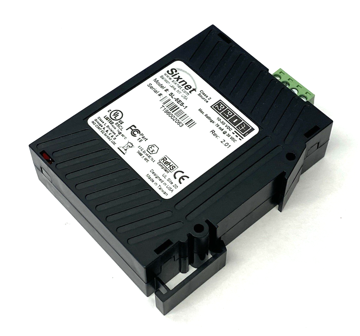 SL-5ES-1 | HMS Networks Sixnet® Unmanaged 5-port Industrial Ethernet Switch - Used - Maverick Industrial Sales