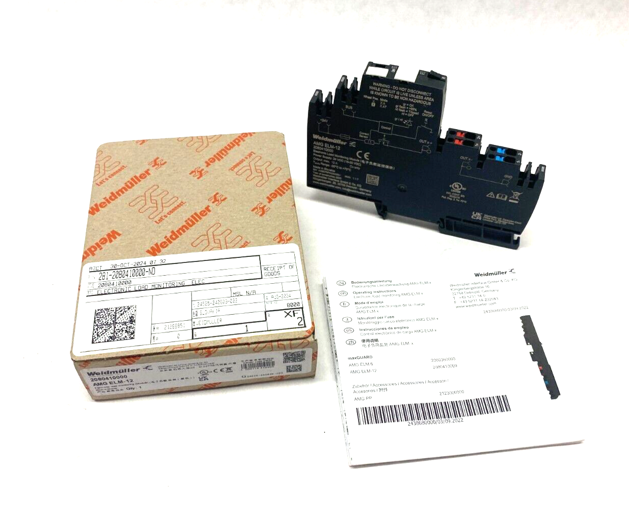 Weidmüller 2080410000 maxGUARD Electronic Load Monitor Power Supply AMG ELM-12 - Maverick Industrial Sales