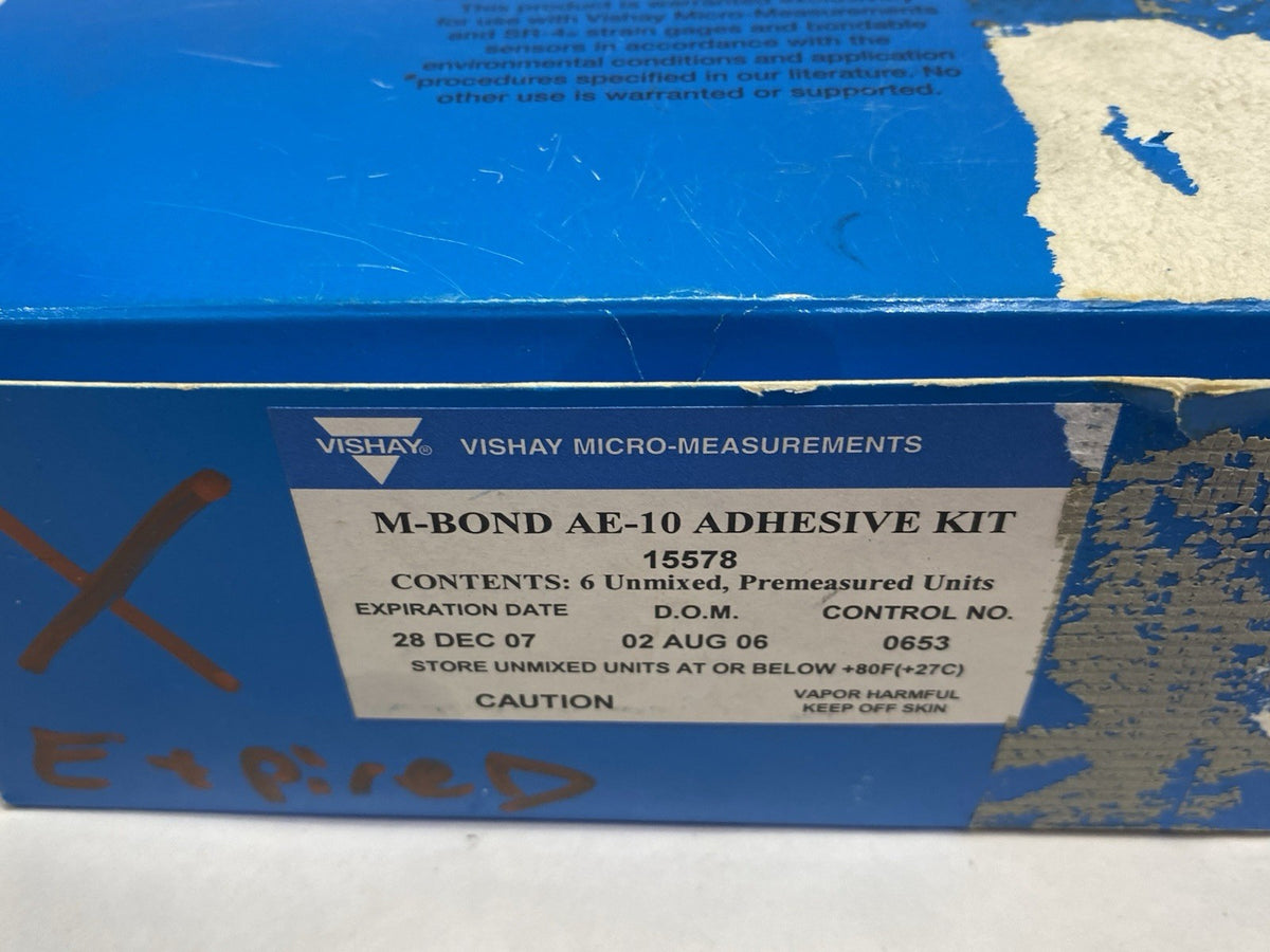 Vishay 15578 M-Bond AE-10 Adhesive Kit EXPIRED DECEMBER 2007 - Maverick Industrial Sales