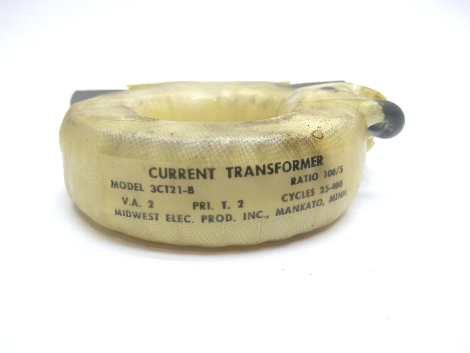 Midwest Electrical 3CT21-B Current Transformer 100/5 Ratio 25-400 Cycles - Maverick Industrial Sales