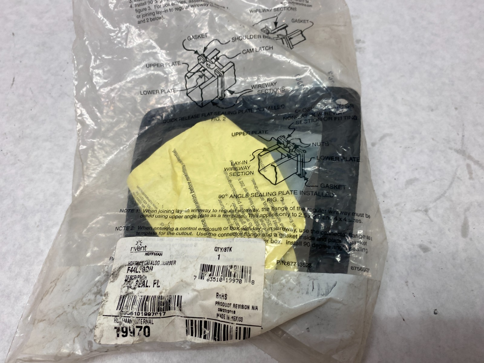 Hoffman F44LSGQR Quick-Release Flat Plate Sealing Kit for Wireway - Maverick Industrial Sales