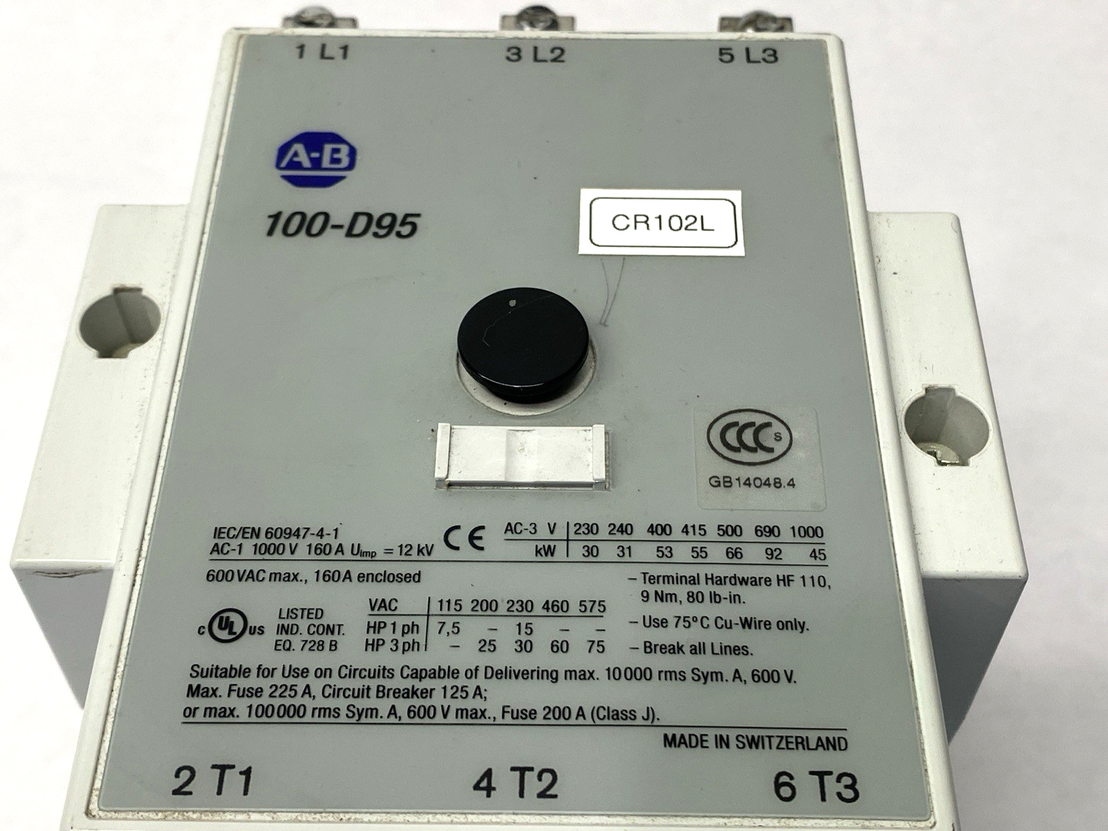 Allen Bradley 100-D95 IEC Contactor 600V - Maverick Industrial Sales
