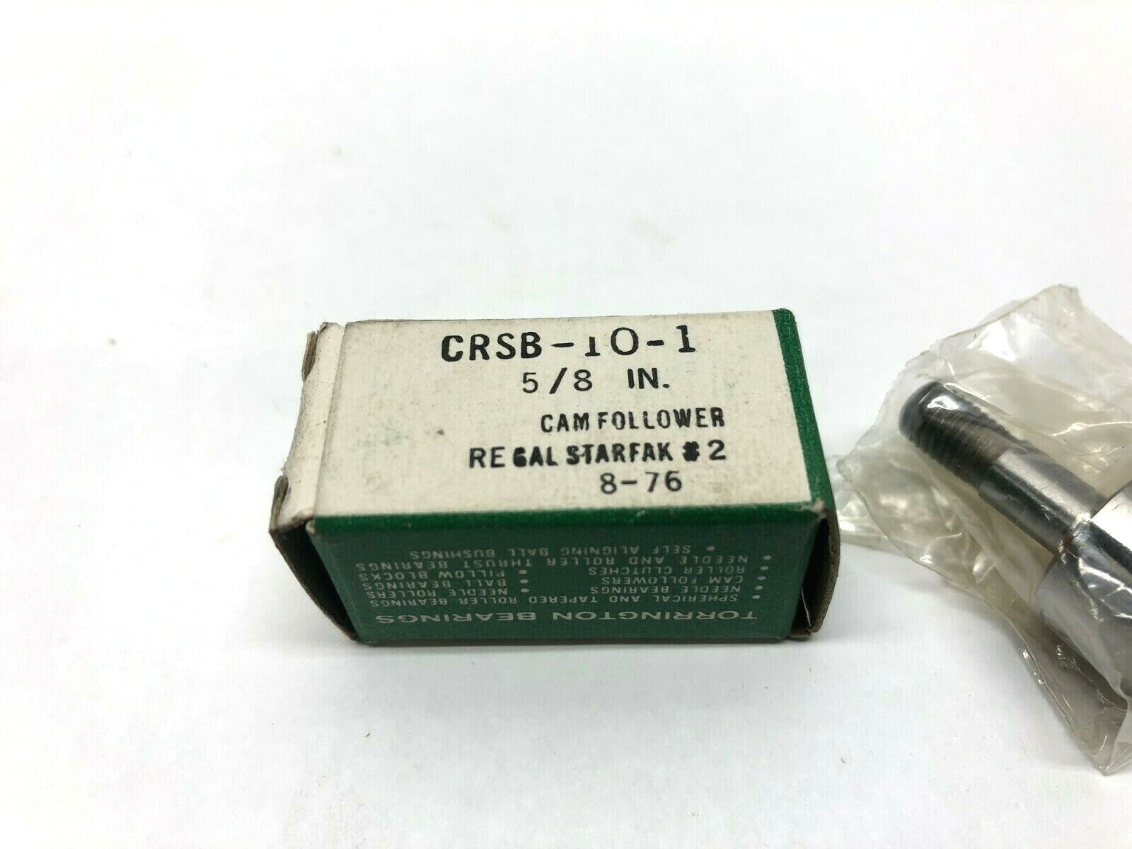 Torrington Bearings CRSB-10-1 Cam Follower, 5/8", Regal Starfak #2 8-76 - Maverick Industrial Sales
