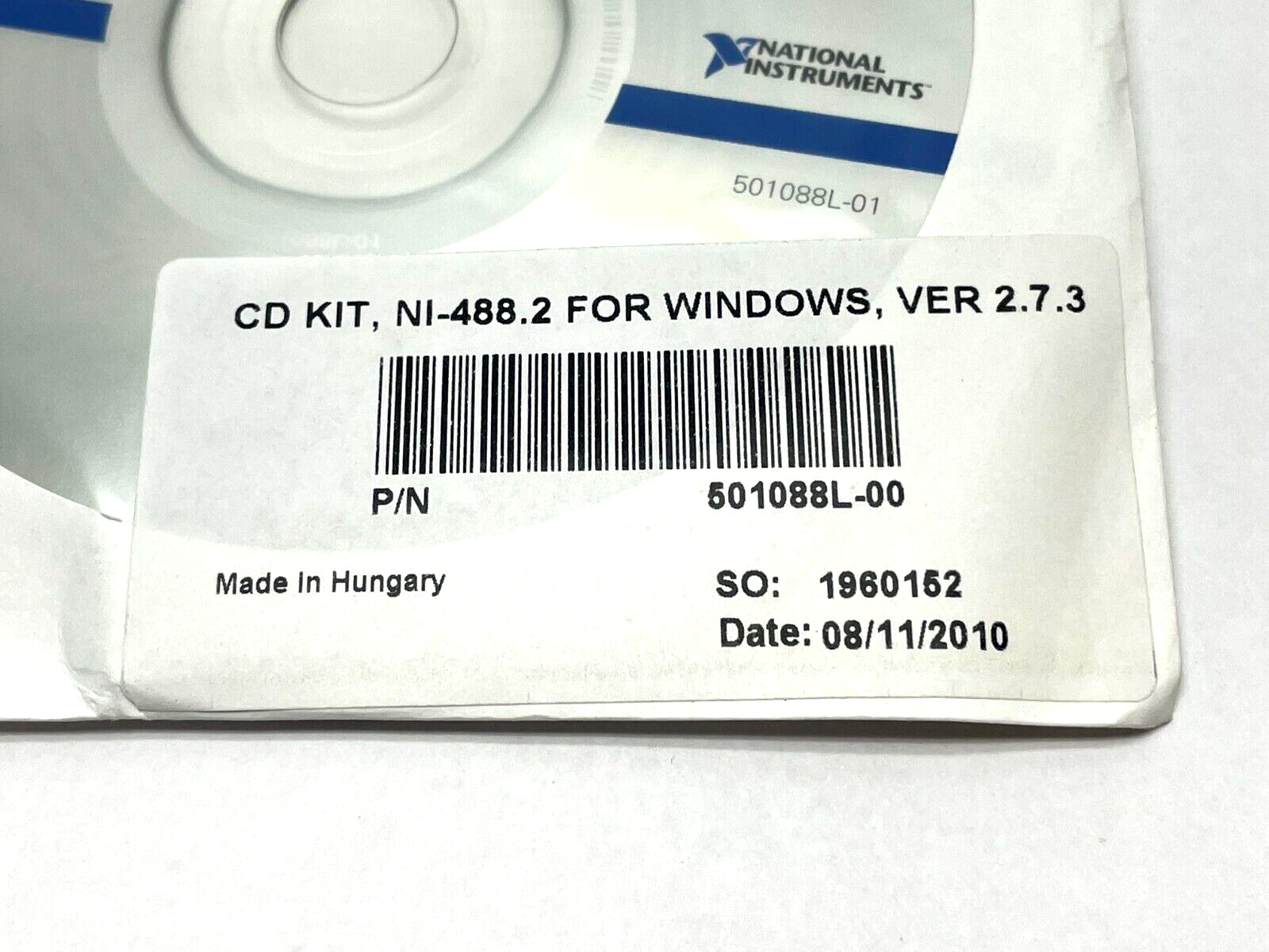 National Instruments 501088L-00 VER. 2.7.3 CD Kit NI-488.2 - Like New - Maverick Industrial Sales
