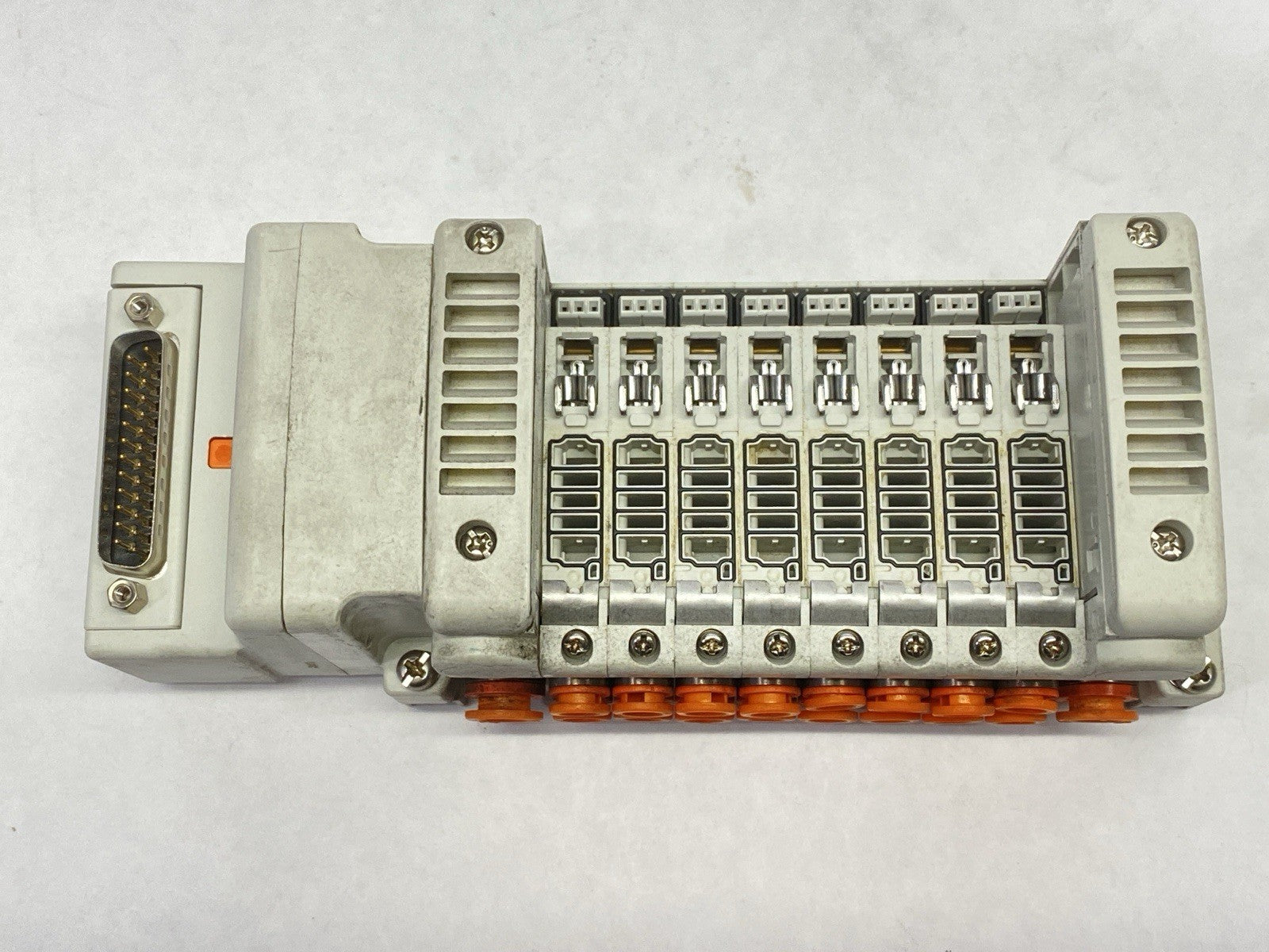 VV5QC11-08N7FD0-D0S | SMC Pneumatic Manifold Assembly 8-Station - Used - Maverick Industrial Sales