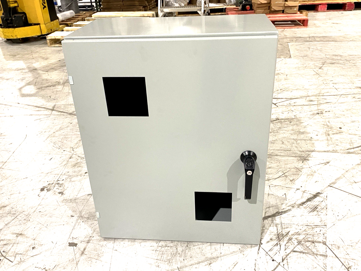Saginaw Control EDG2-30EL2412LPPL Custom 2-Window Enclosure, 30" x 24" x 12" - Maverick Industrial Sales