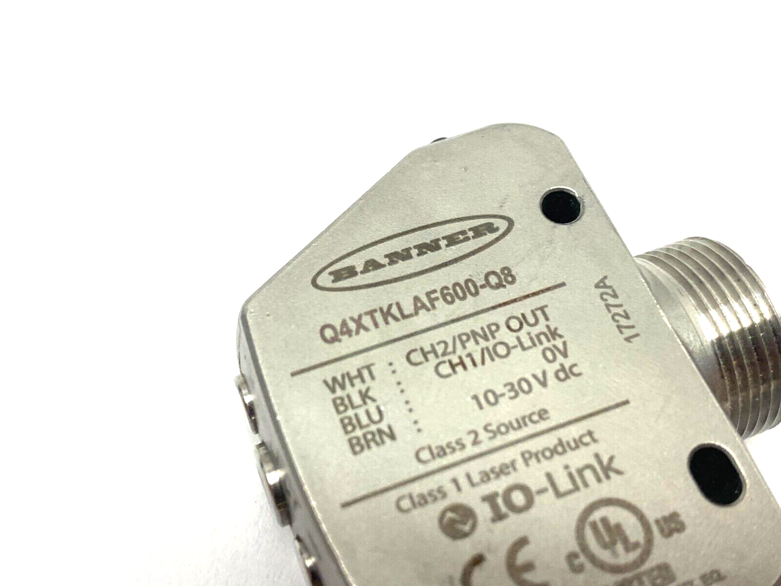 Banner Q4XTKLAF600-Q8 IO-Link Rugged Laser Distance Sensor 10-30VDC 801918 - Maverick Industrial Sales