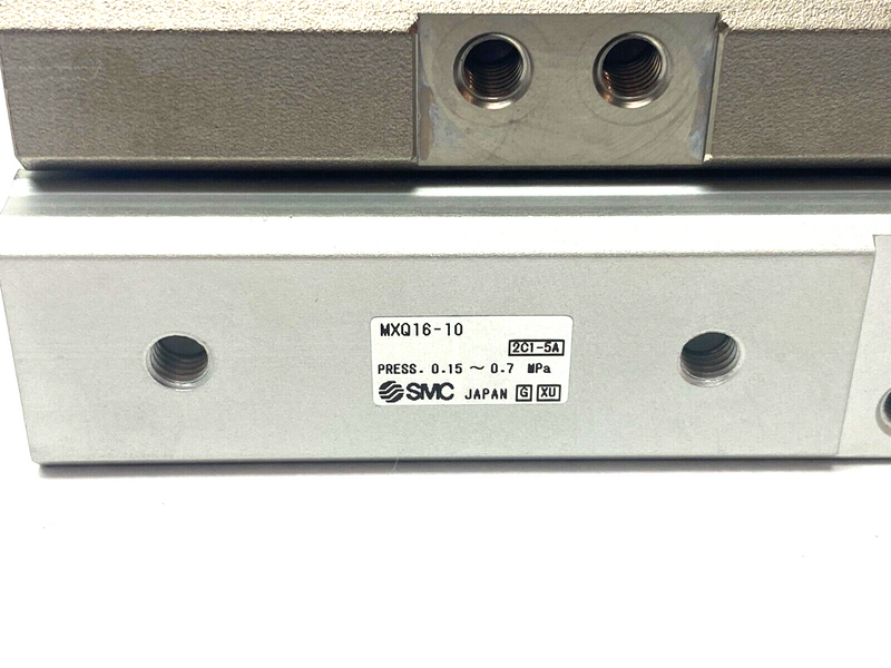 SMC MXQ16-10 Pneumatic Cylinder Slide Table 16mm Bore 10mm Stroke - Maverick Industrial Sales