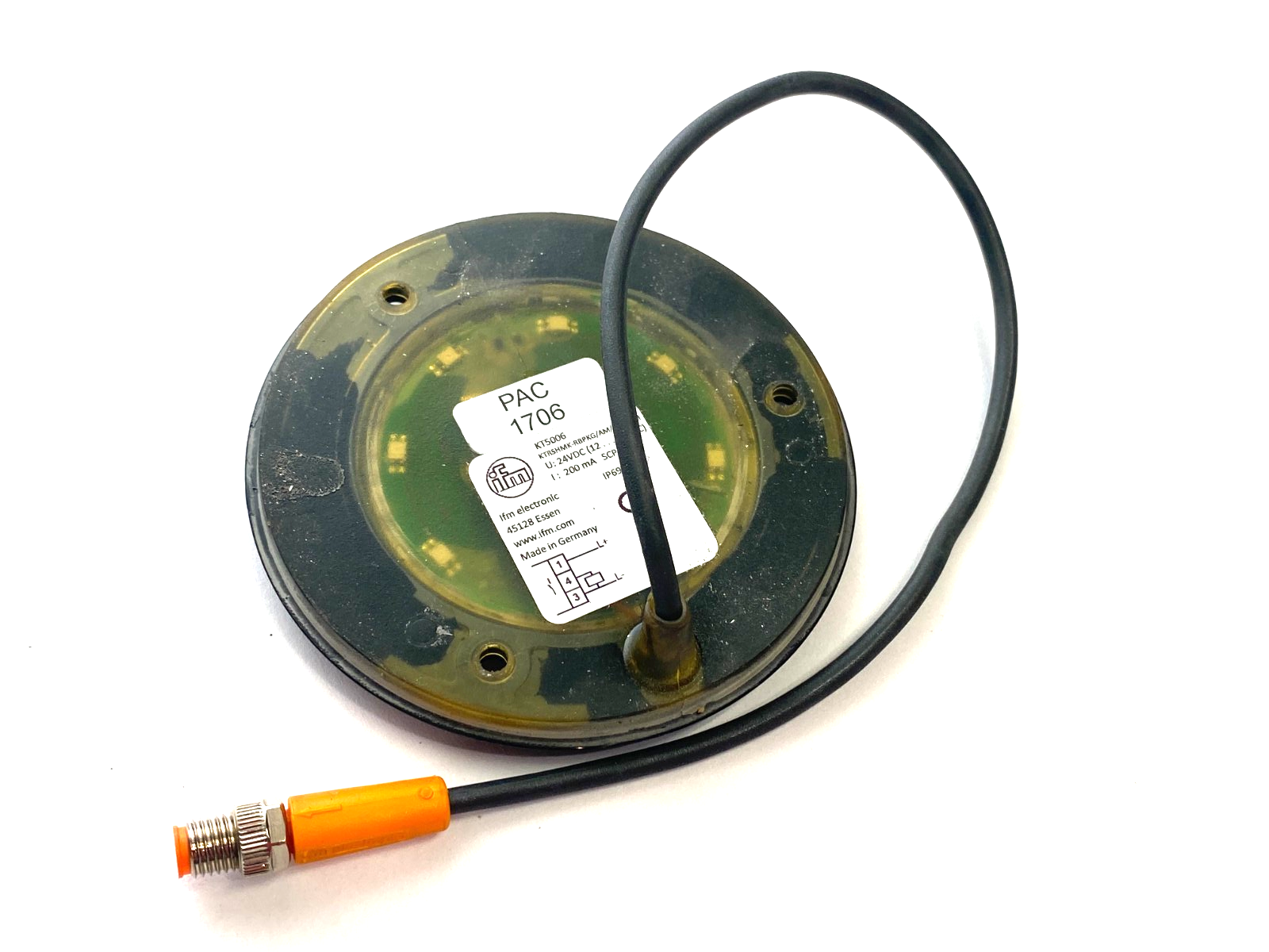 Ifm KT5006 Capacitive Touch Sensor KTRSHMK-RBPKG/AM/AS/0,3M - Maverick Industrial Sales