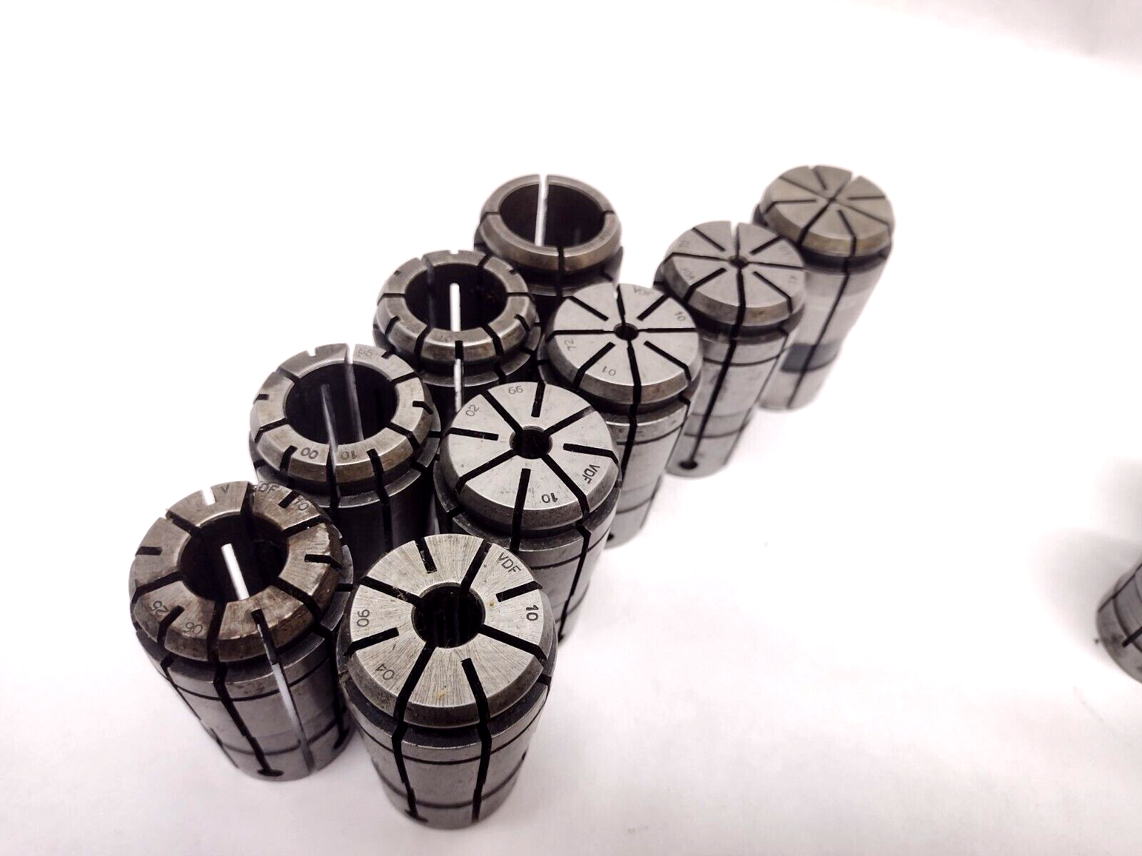 69 Pieces | Assorted CNC Spring Collets LOT OF 69 - Used - Maverick Industrial Sales