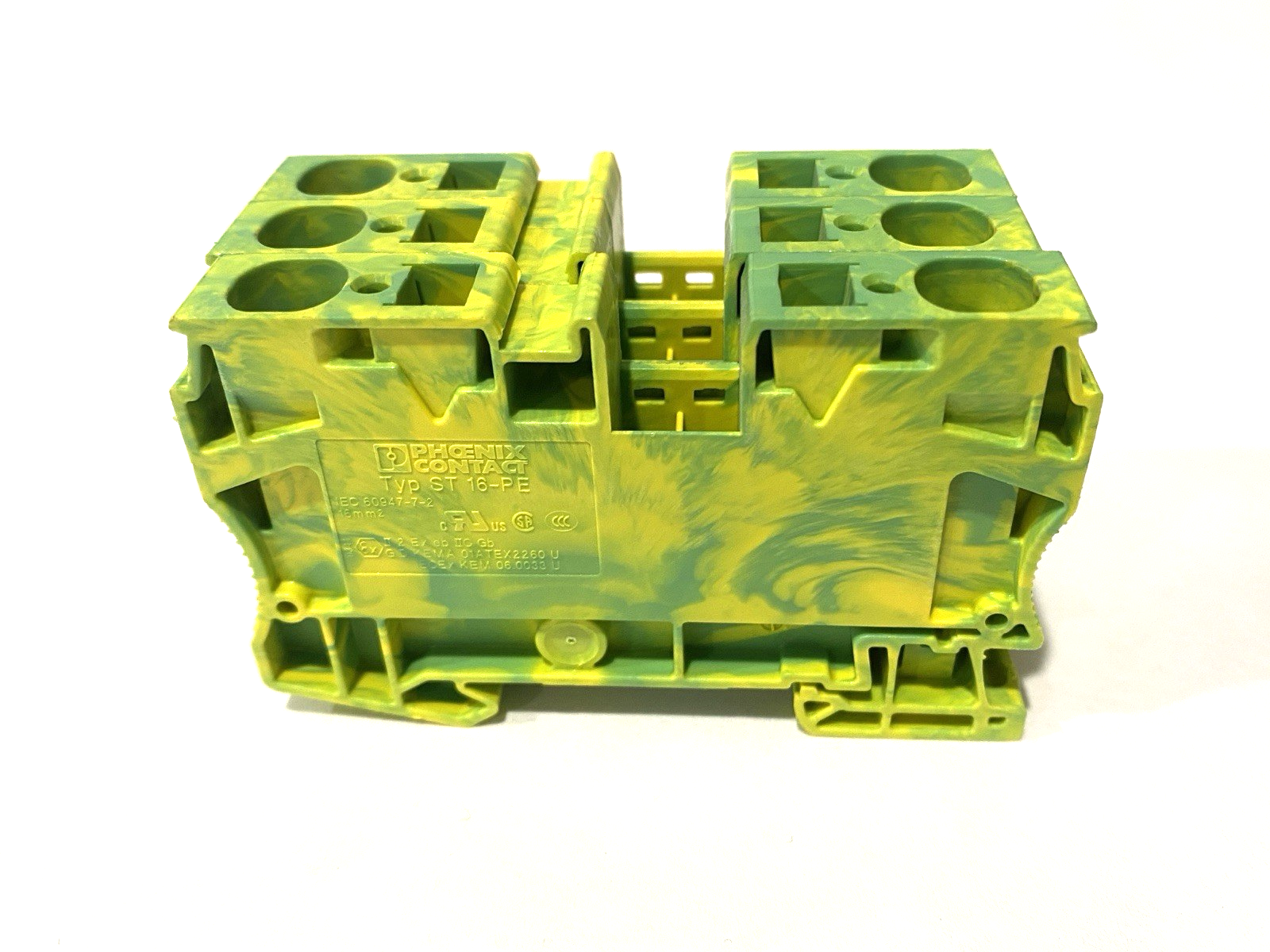 ST 16-PE | Phoenix Contact Protective Conductor Terminal Block 3036165 LOT OF 3 - Used - Maverick Industrial Sales