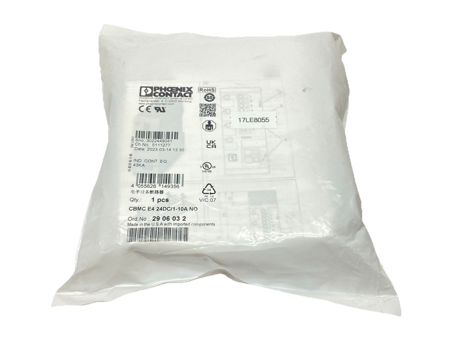 CBMC E4 24DC/1-10A NO | Phoenix Contact Electronic Circuit Breaker 2906032 - New - Maverick Industrial Sales