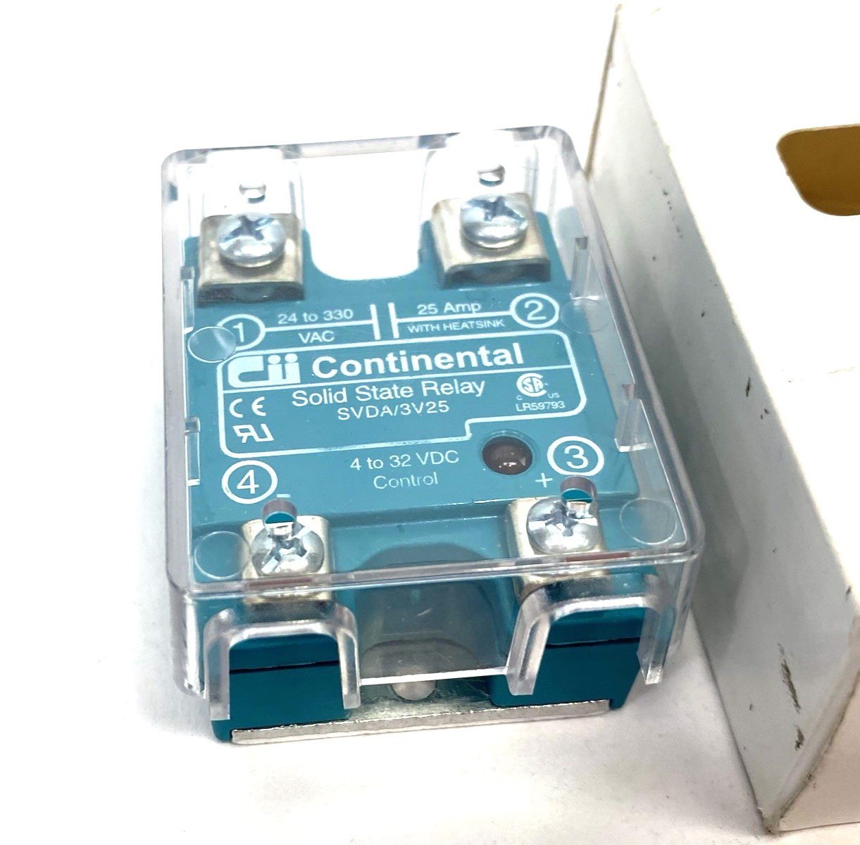 Continental SVDA/3V25 Solid State Relay 24 to 330 VAC 25Amp - Maverick Industrial Sales