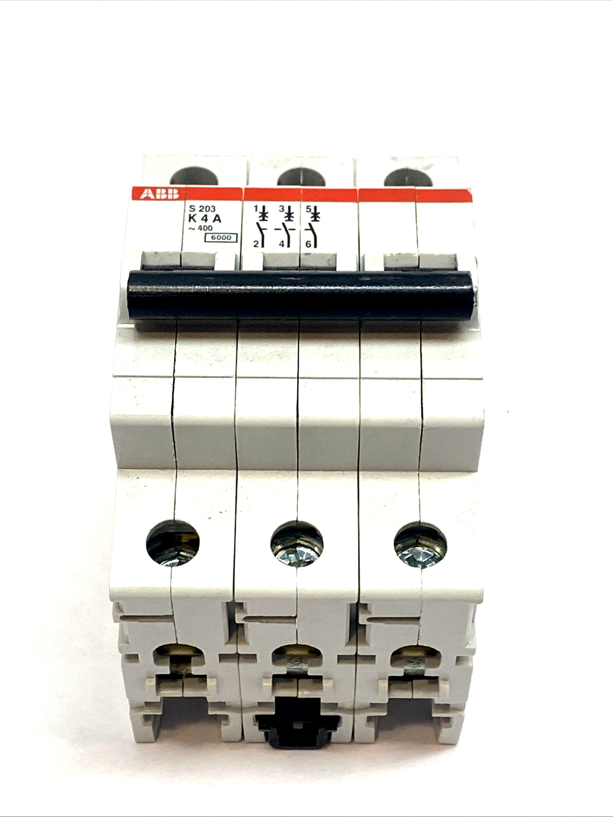 2CDS253001R0337 | ABB MCB 3-Pole 4A Curve K S203-K4 - Used - Maverick Industrial Sales