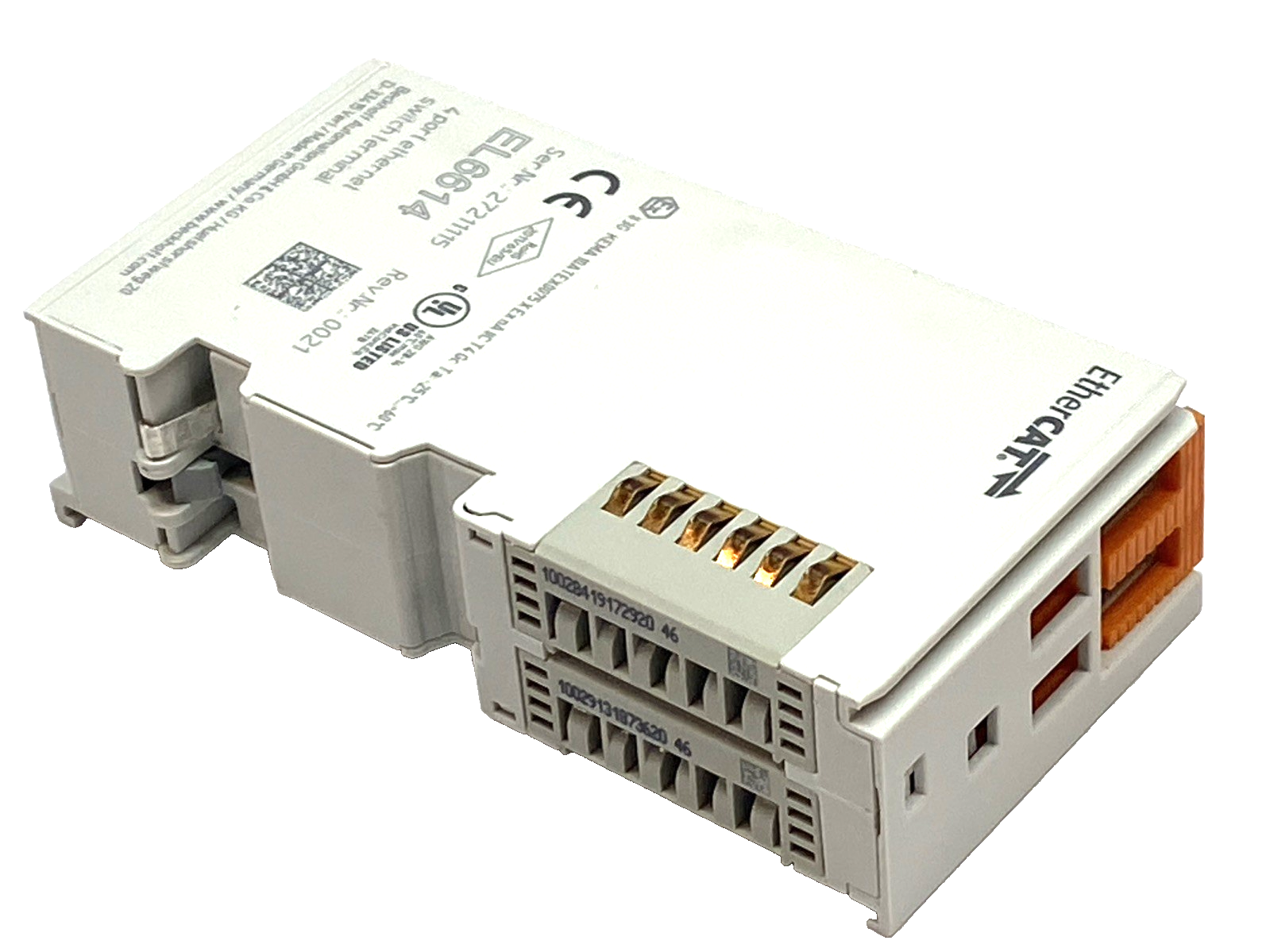 Beckhoff EL6614 EtherCAT 4-Port Ethernet Switch Communication Interface Terminal - Maverick Industrial Sales
