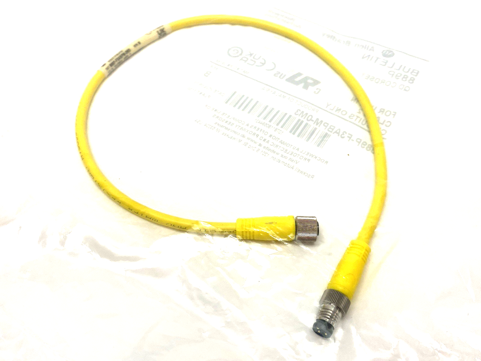 889P-F3ABPM-0M3 | Allen Bradley Ser. B Double Ended Pico Connection Cable 3-Pin - New - Maverick Industrial Sales