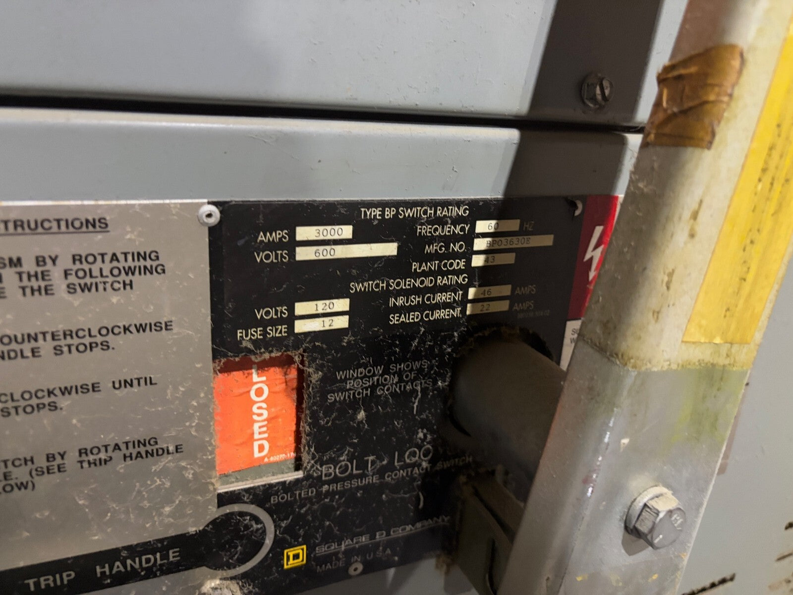 Square D QED 2 Power Style Switchboard 3000A PowerLogic Circuit Monitor BPO3630E - Maverick Industrial Sales