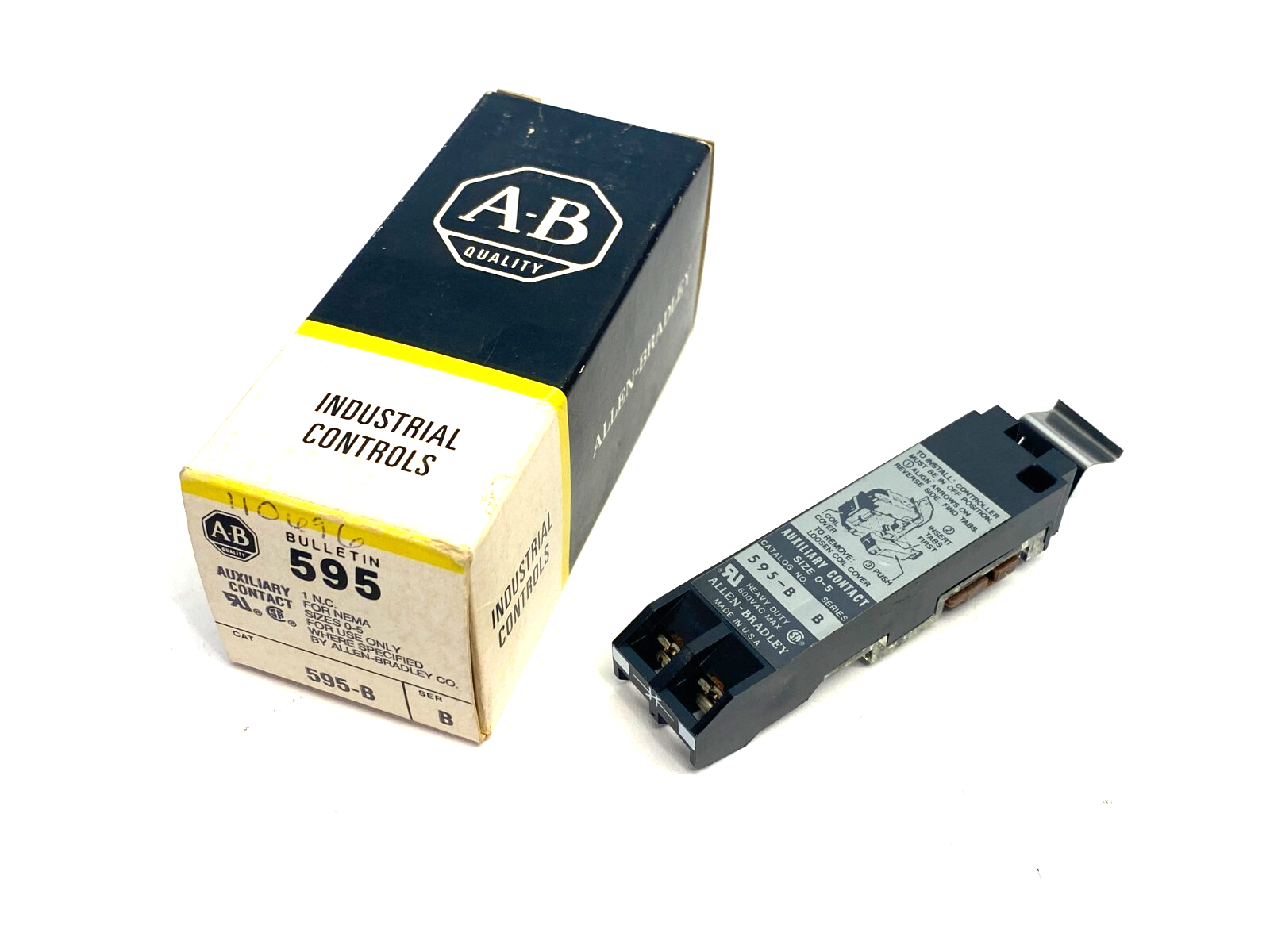 Allen Bradley 595-B Ser. B Auxiliary Contact 1 NC - Maverick Industrial Sales