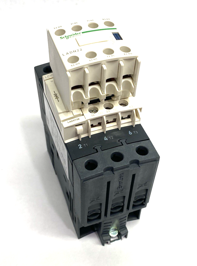 LC1D65A | Schneider Electric TeSys Contactor 65A 3-Pole w/ LADN22 Aux. Contact - Used - Maverick Industrial Sales