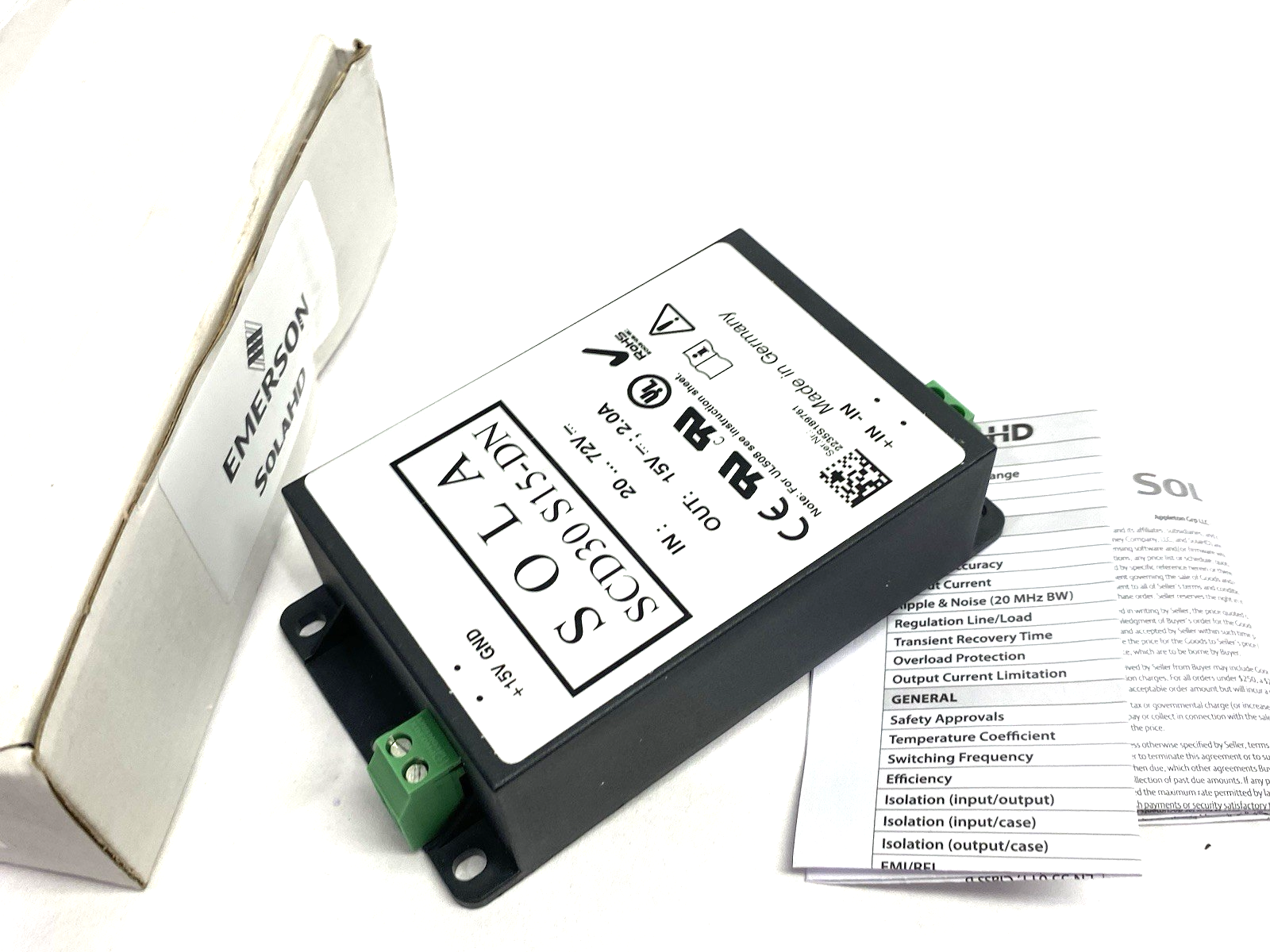 Emerson SOLA SCD30S15-DN Power Supply DIN Rail DC-DC - Maverick Industrial Sales