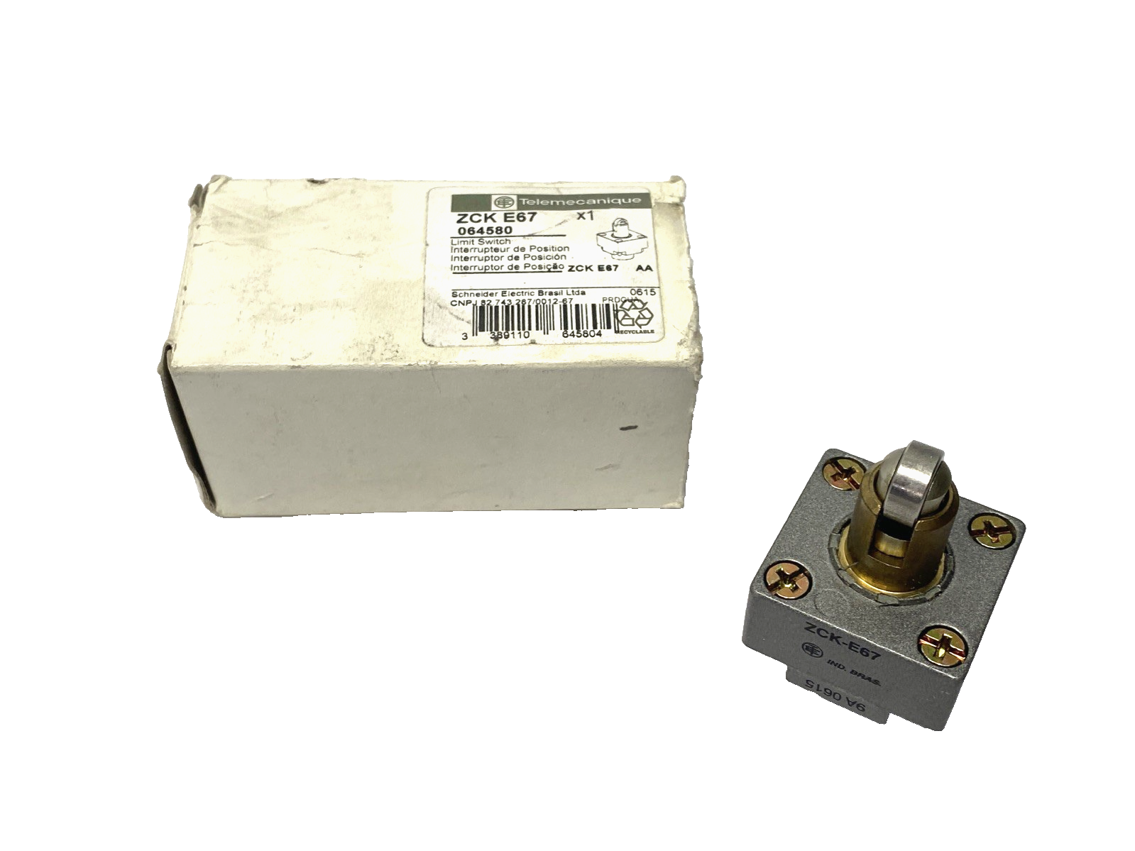 Telemecanique ZCKE67 Limit Switch Head, Steel Roller Plunger Reinforced, 064580 - Maverick Industrial Sales