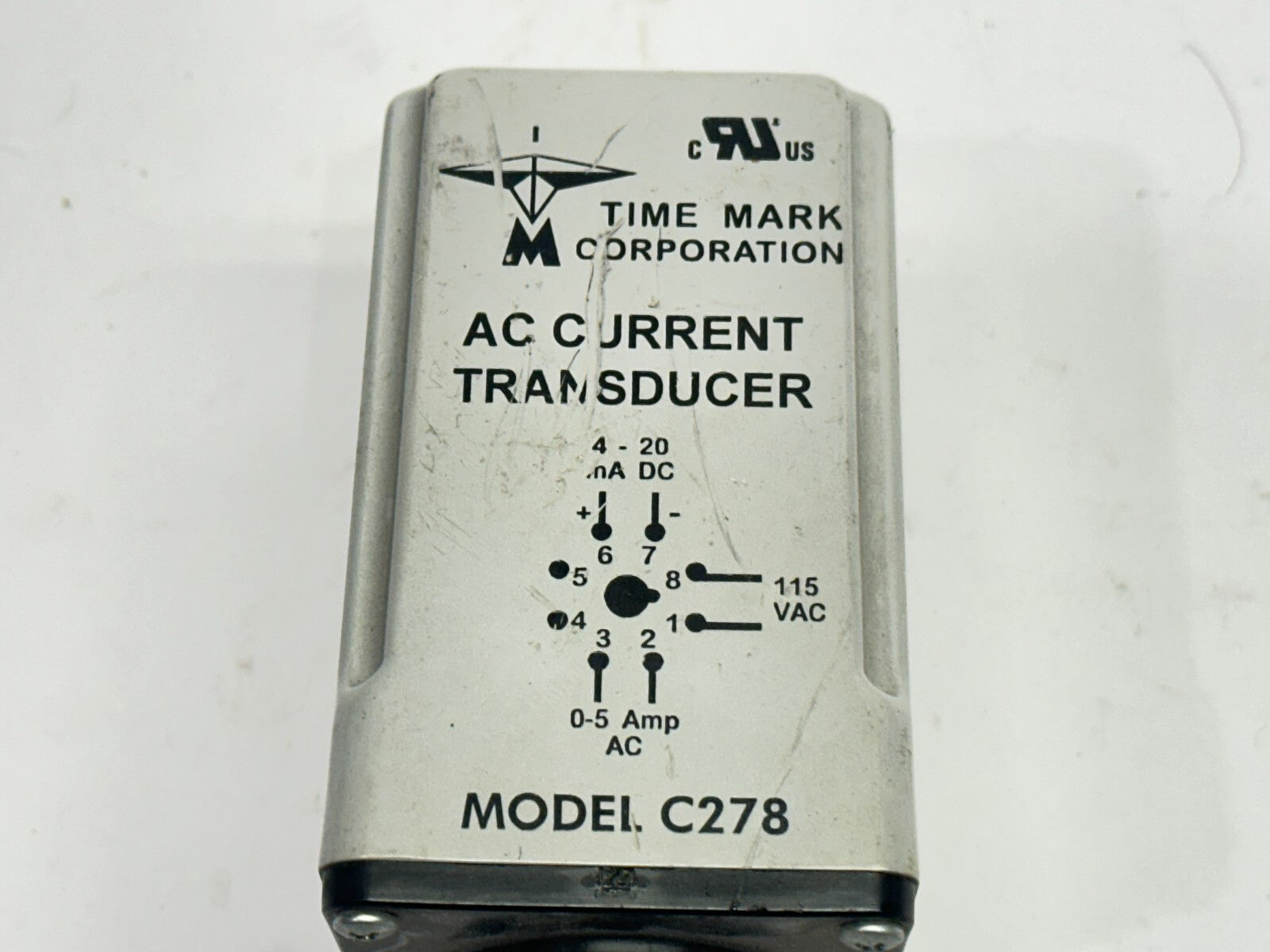 Time Mark Corp Model C278 AC Current Transducer 4-20mA DC / 0-5A AC 115VAC - Used - Maverick Industrial Sales