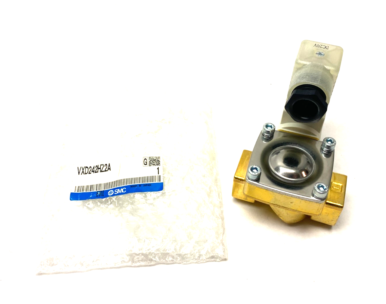 SMC VXD242HZ2A Solenoid Media Valve, 2-Port, Pilot-Operated - Maverick Industrial Sales