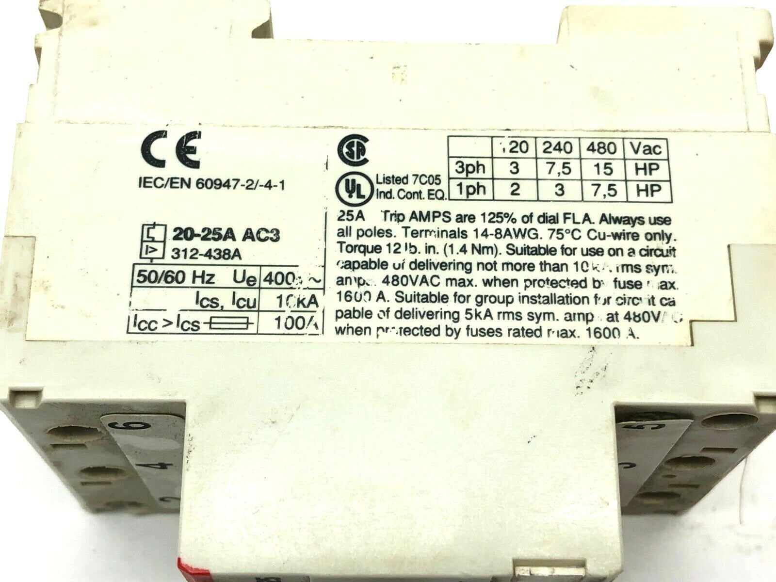 ABB MS 225 Manual Motor Starter 690V 50/60Hz 3ph - Maverick Industrial Sales
