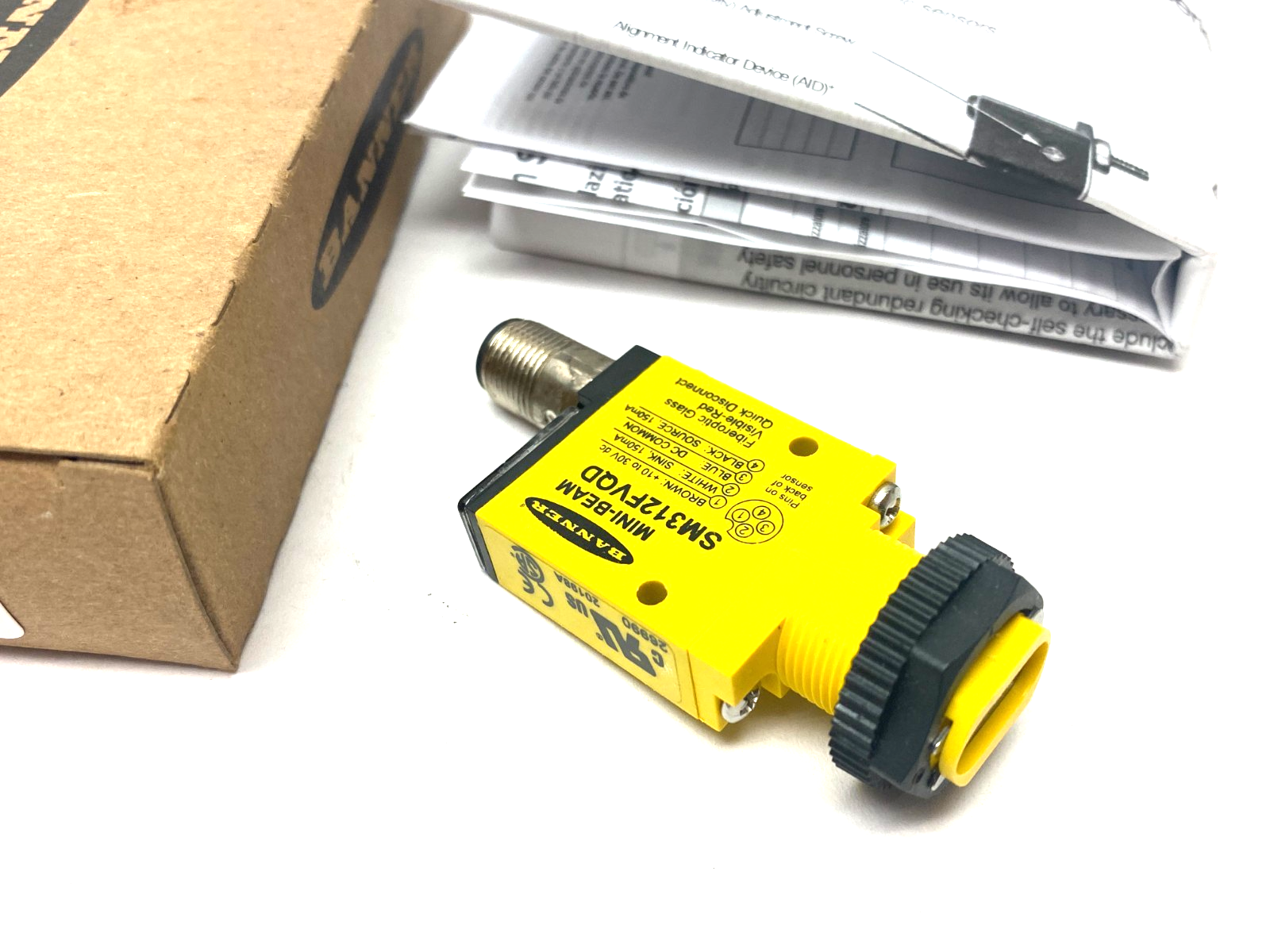 Banner SM312FVQD MINI-BEAM Fiber Optic Amplifier Visible Red 650nm Glass 26990 - Maverick Industrial Sales