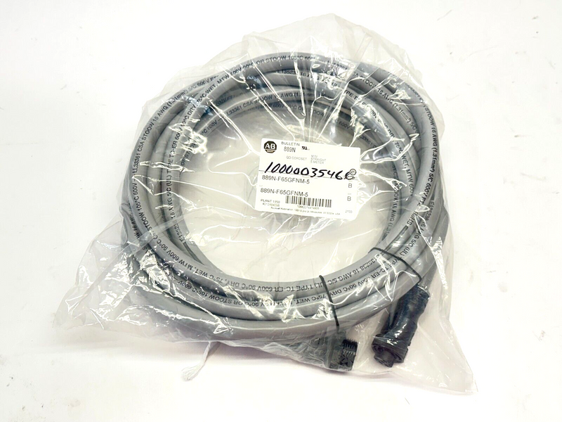 Allen Bradley 889N-F65GFNM-5 Ser B Mini Cable 5-Pole 5m - Maverick Industrial Sales