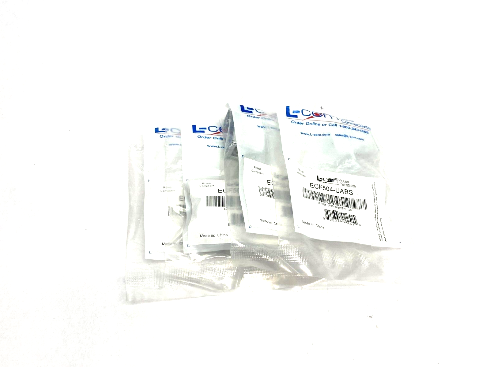 L-Com ECF504-UABS Panel Mount USB-A to USB-B Connector LOT OF 4 - Maverick Industrial Sales