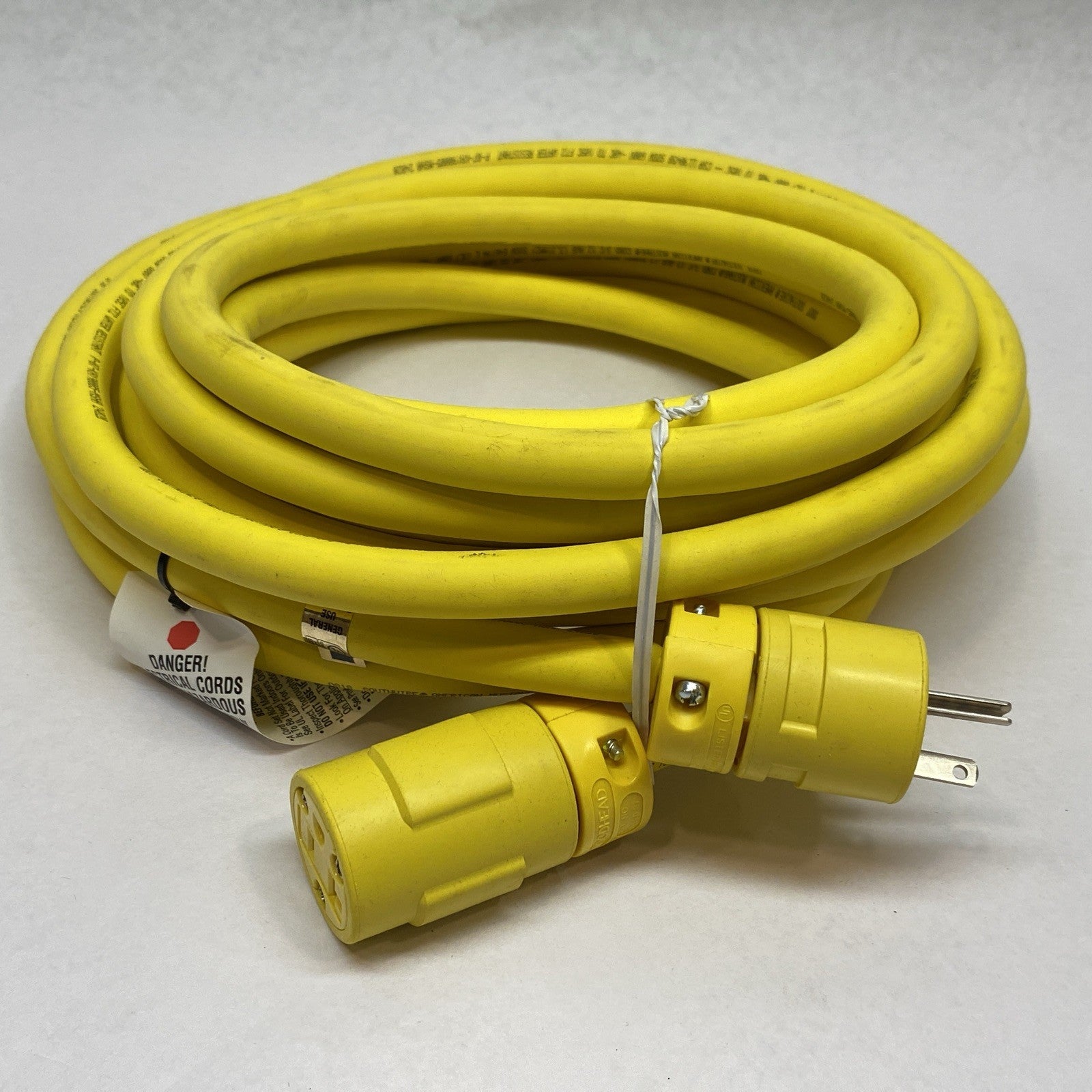 Molex 1301430084 Super-Safeway Cordset NEMA 5-20 25' 12/3 Yellow M-F 12 AWG - Maverick Industrial Sales