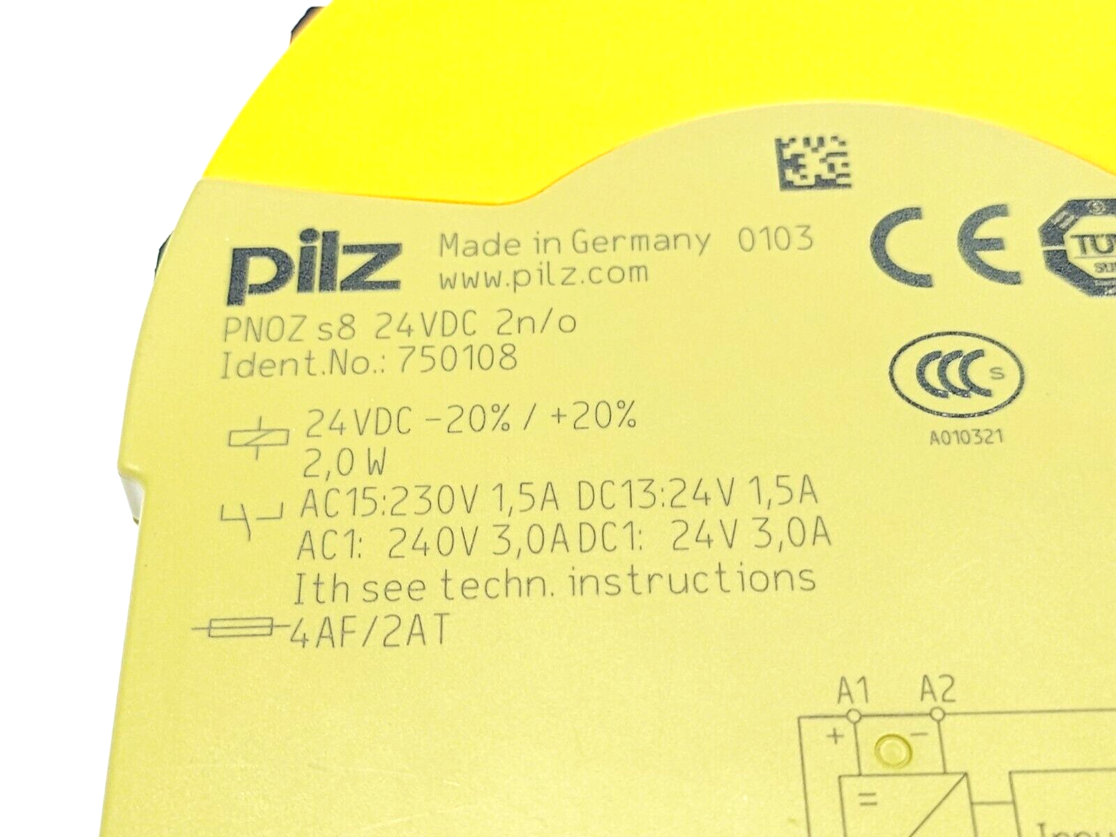 PNOZ s8 24VDC 2n/o,750108 | Pilz PNOZ s8 24VDC 2n/o Contact Expansion Module 750108 - Used - Maverick Industrial Sales