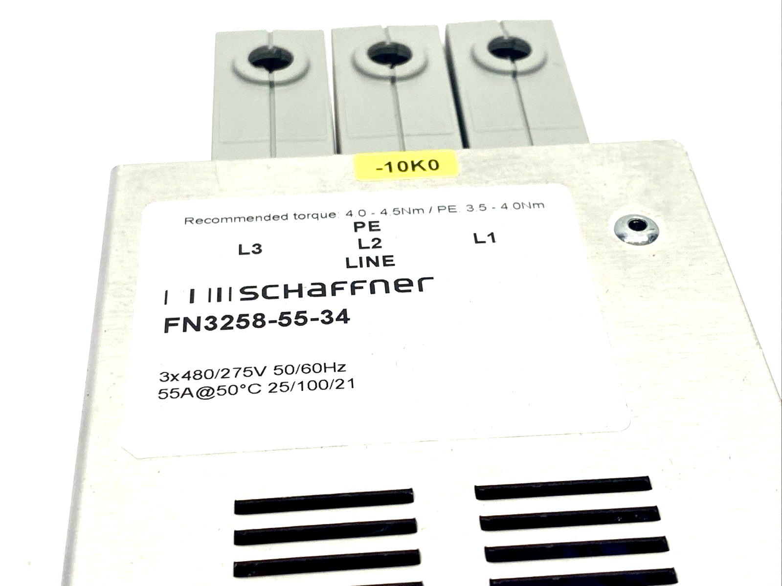 FN3258-55-34 | Schaffner Ultra-Compact Line Filter 3PH 55A 480V - Used - Maverick Industrial Sales