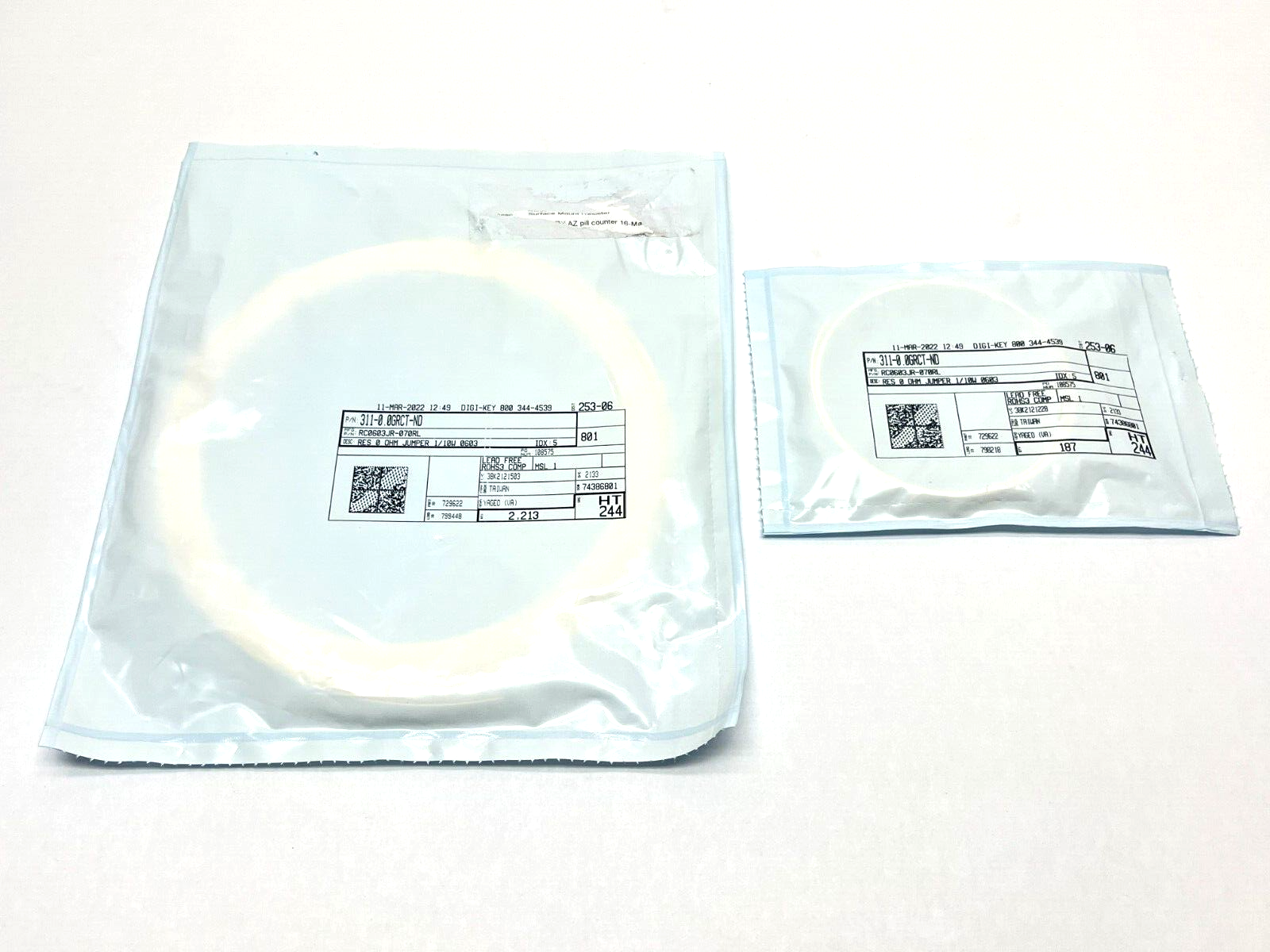 Yageo RC0603JR-070RL Thick Film Resistors SMD 0 Ohms 100 mW 0603 5% LOT OF 2400 - Maverick Industrial Sales
