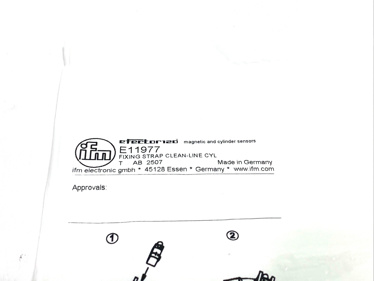ifm E11977 Fixing Strap For Smooth Body Cylinder FIXING STRAP CLEAN-LINE CYL 2PK - Maverick Industrial Sales