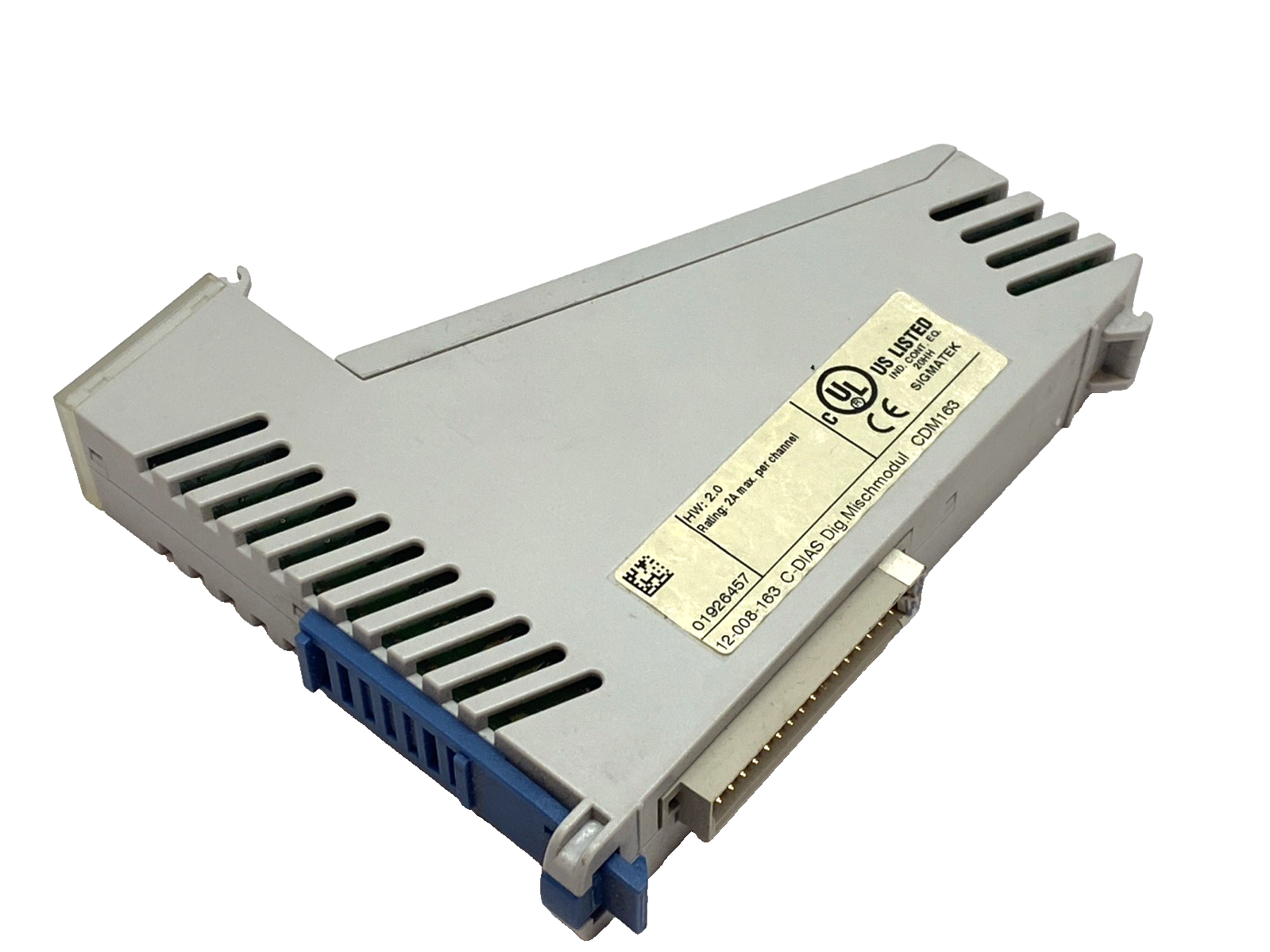 Sigmatek 12-008-163 CDM 163 Digital I/O Module 24VDC 2A PLC MISSING COVER - Maverick Industrial Sales