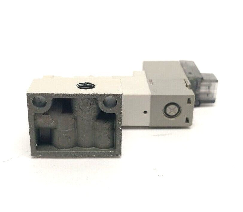 SMC SYJ324-5LOZ-M5 3-Port 2-Position Solenoid Valve M5 Base Mounted 24VDC - Maverick Industrial Sales