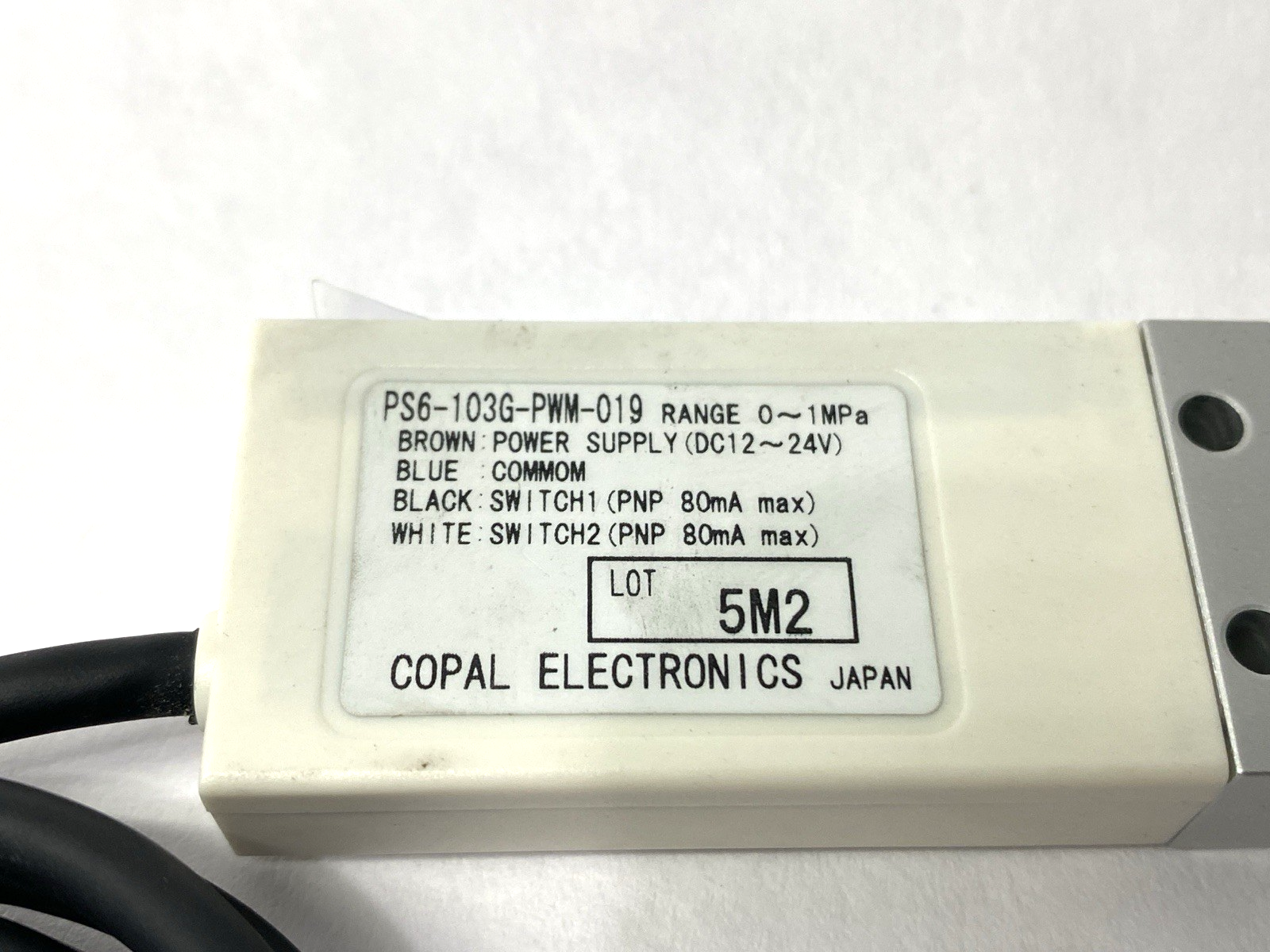 Copal Electronics PS6-103G-PWM-019 Pressure Sensor Switch - Maverick Industrial Sales