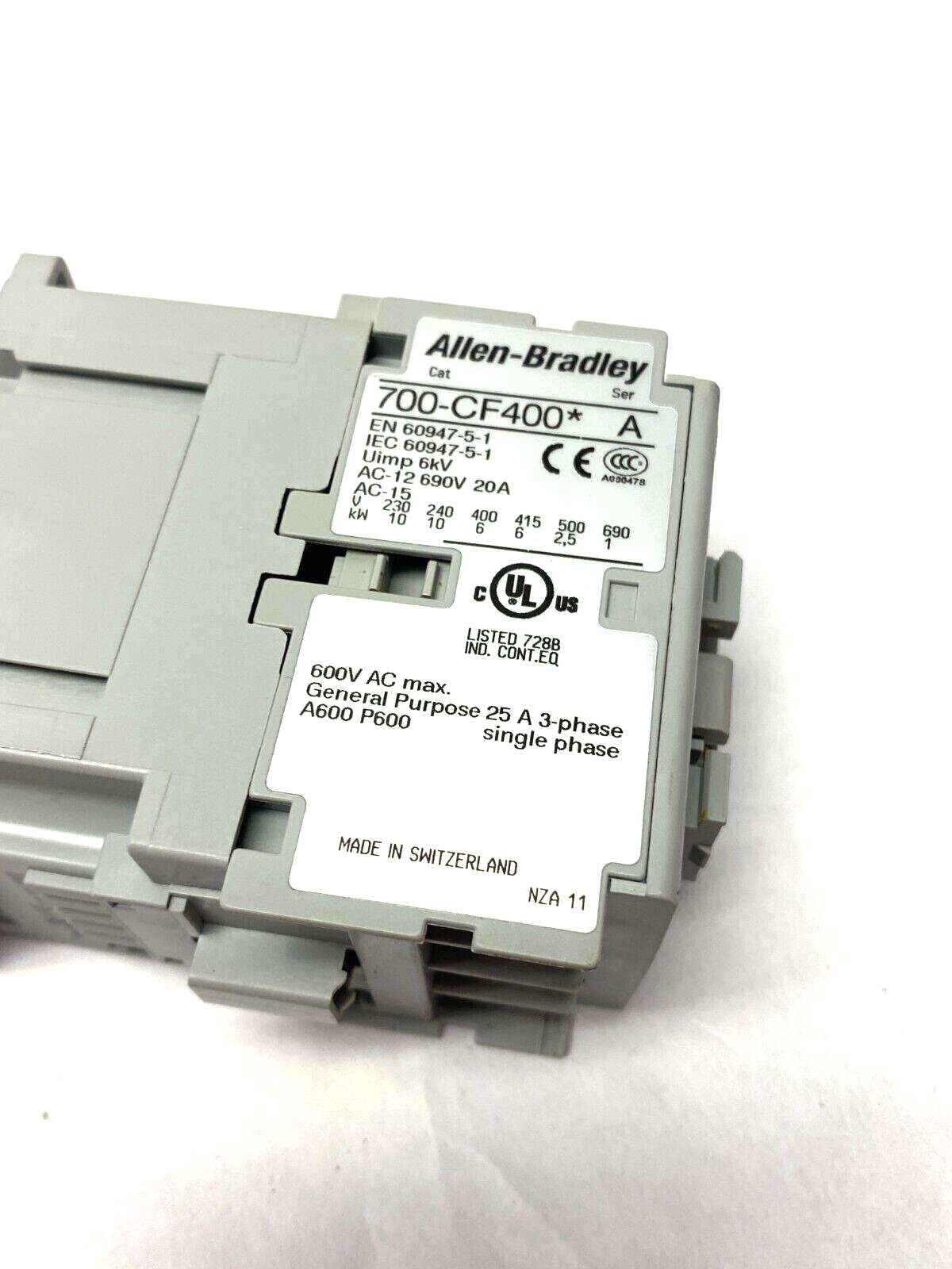 Allen Bradley 700-CF400D Ser. A Contactor 20A 690V - Maverick Industrial Sales