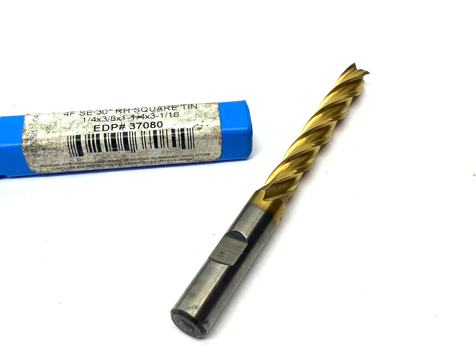 37080 | Niagara Cutter Square End Mill 4-Flute SE 30° 1/4 x 3/8 x 1-1/4 x 3-1/16 - New – Open box - Maverick Industrial Sales