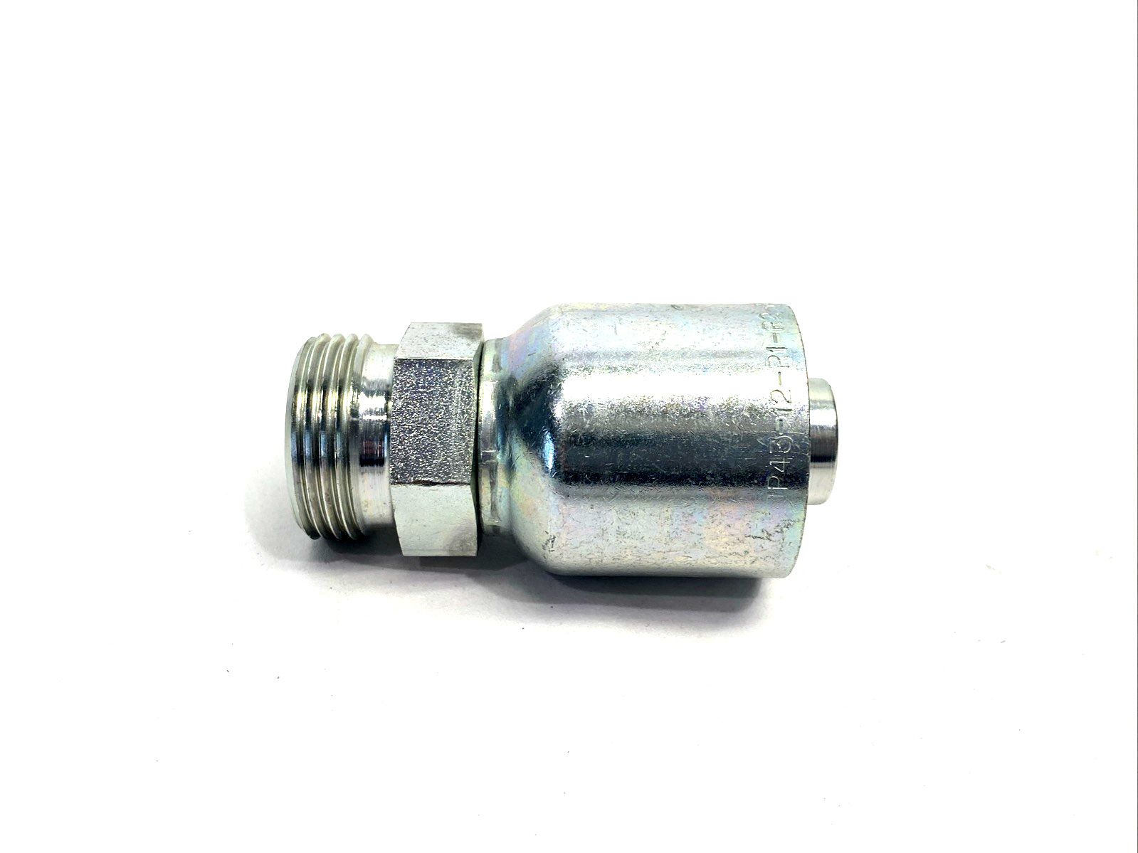 Parker 1D043-22-12 Crimp Style Hydraulic Hose Fitting 3/4" Hose ID, M30x2.0 - Maverick Industrial Sales