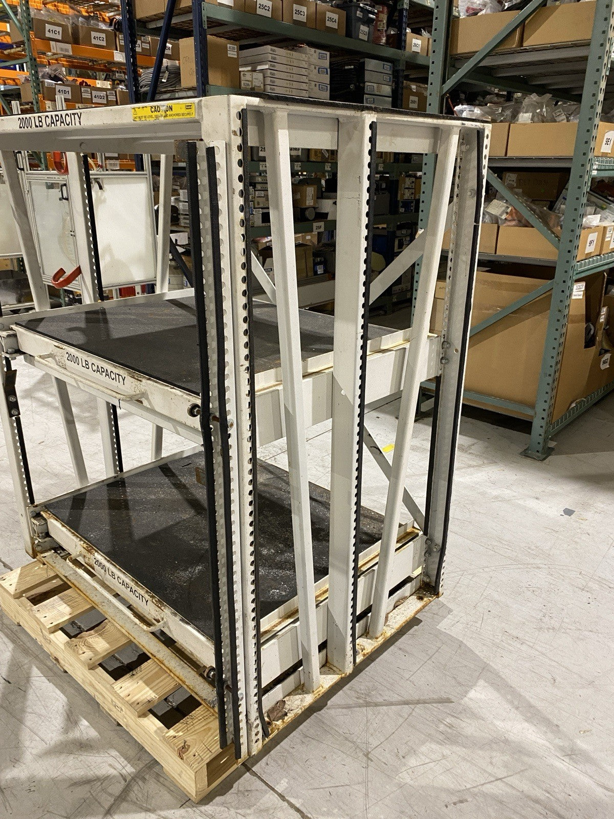 SI 2000 42X34-2-60 | Proper Storage Systems Manual Roll Out Storage Die Shelving - Used - Maverick Industrial Sales