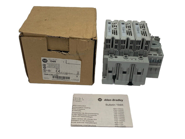 Allen Bradley 194R-C30-1753 Ser A Fused Disconnect Switch - Maverick Industrial Sales