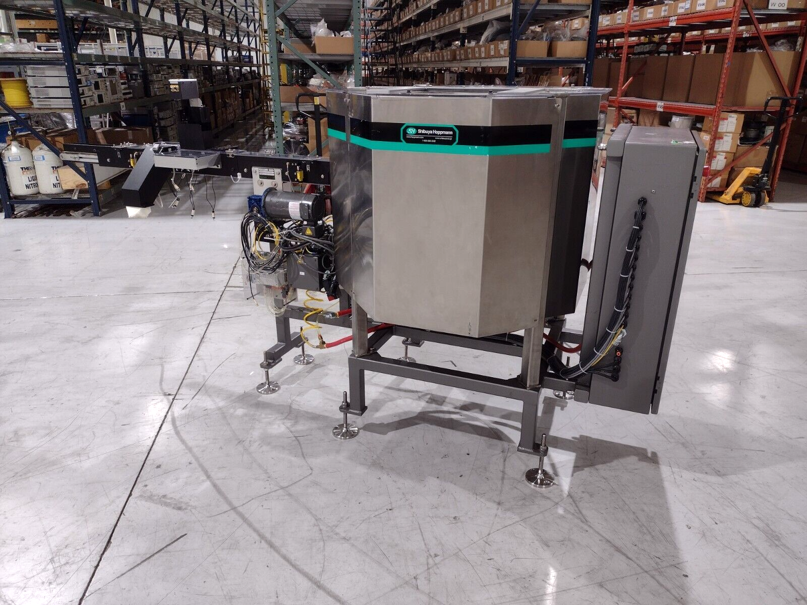 VBCLP-6, VEP-08 | Shibuya Hoppmann VBCLP-6 Centrifugal Vial Feed System, VEP-08 Pre-Feed Elevator - Used - Maverick Industrial Sales